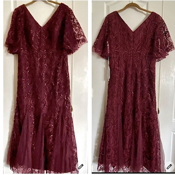 JJs House Dresses & Skirts - NWT JJ’s HOUSE Dress, Cabernet, Size 12, Size 14